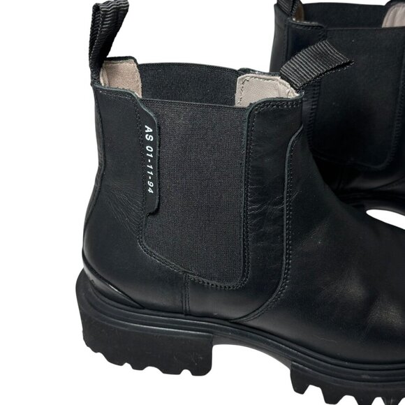 Allsaints Womens Ada Chelsea Boots Black Leather Lightweight size 39.5/9.5 - Picture 5 of 8